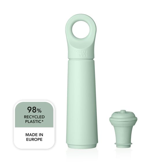 Vacu Vin Wine Saver Loop in Jade (1 PUMP, 1 STOPPER)