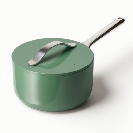 3qt Nonstick Ceramic Saucepan Sage