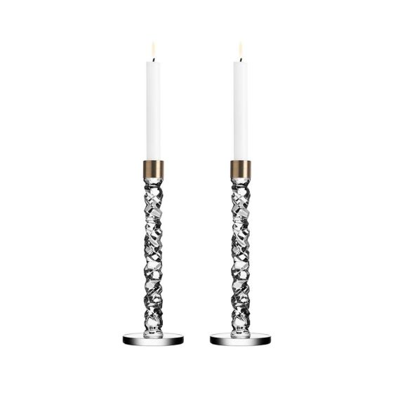 Carat Candlestick Pair Large Brass