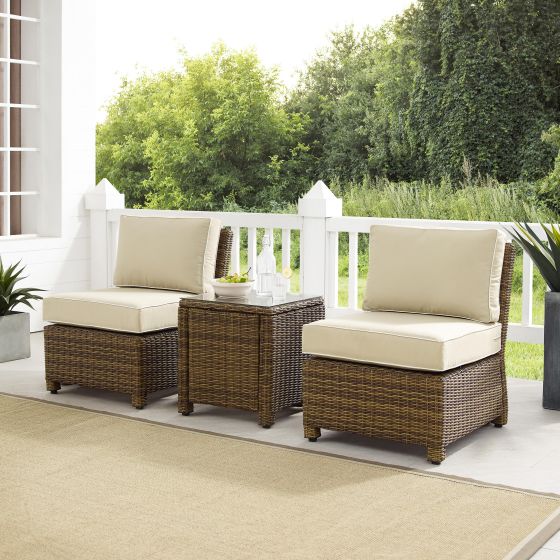 Bradenton 3Pc Outdoor Wicker Chair Set