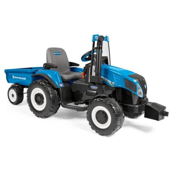 New Holland T3 Tractor & Trailer 12V Ride-On Blue