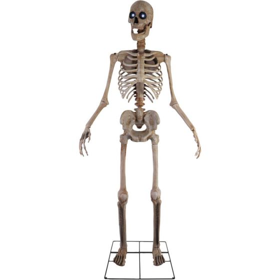 8-Ft. Tall Motion-Activated Towering Skeleton, Premium Talking Halloween Animatronic, Plug-In