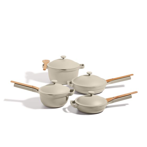 Ceramic 13-Piece Cookware Set in Blue Salt