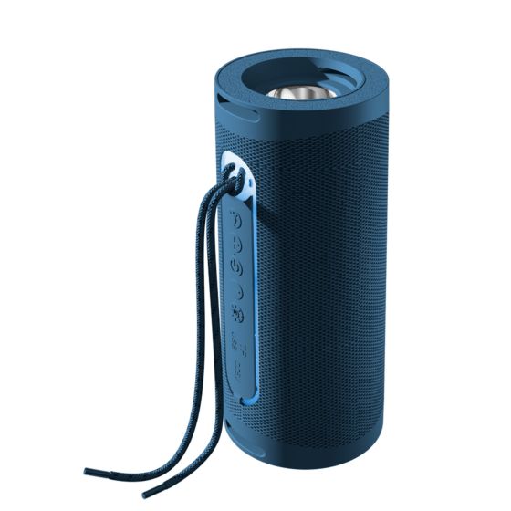 BASS LUX Portable Bluetooth Speaker w/ Flashlight  Blue