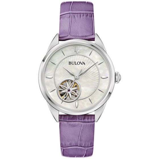 Ladies' Sutton Leather Strap watch, White MOP dial