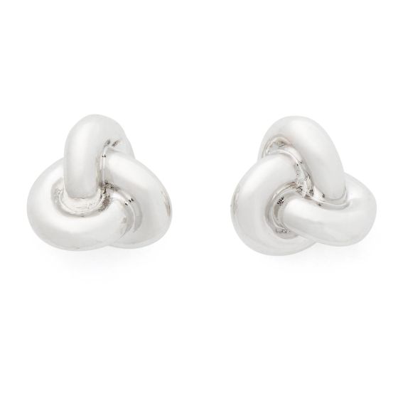 Double Knot Studs - Silver