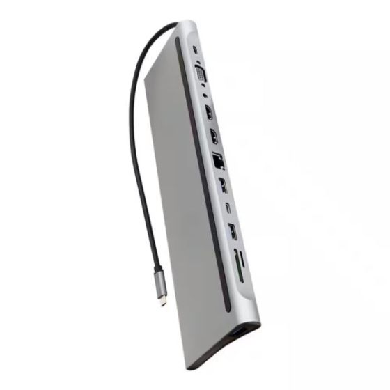 HELIX 12-in-1 USB-C 100-Watt PD Docking Hub with Dual 4K HDMI