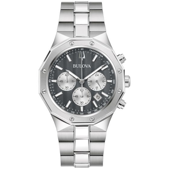 Men's Prestige Stainless Steel Bracelet watch, Gray dial