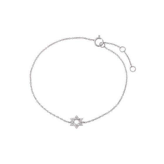 Diamond Pave Star Of David Bracelet
