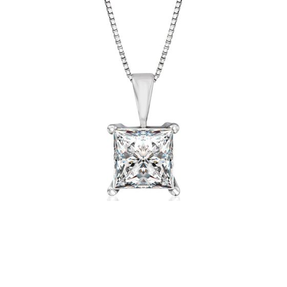 1.00 Carat Princess-Cut Necklace