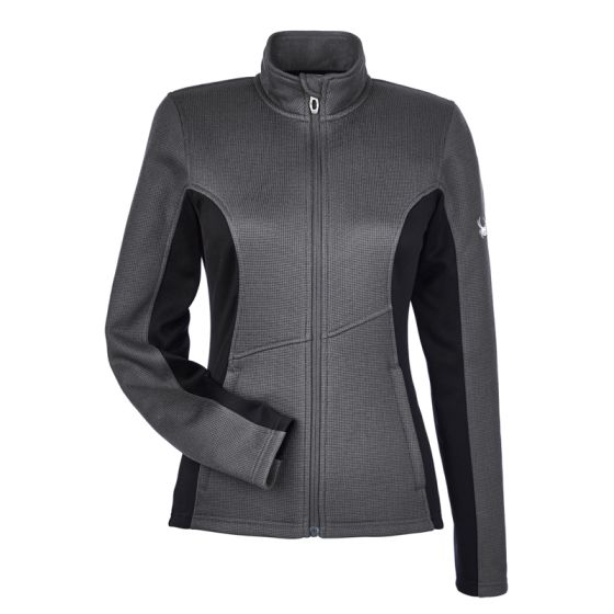 Womens Constant Full-Zip Sweater Fleece-Black/Polar/Red-2X
