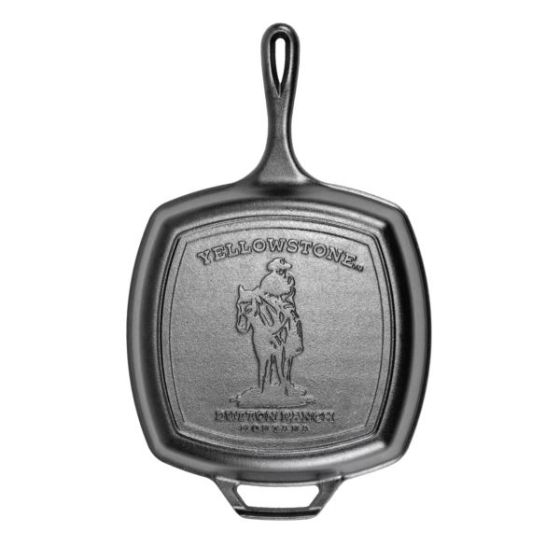 Lodge - Yellowstone 10.5-Inch Square Seasoned Cast Iron Cowboy Grill Pan