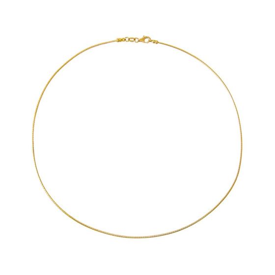 Round Omega Chain Necklace Size 18