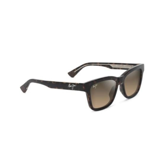 Hanohano Polarized Sunglasses Shiny Dark Havana Frame HCL Bronze Lens