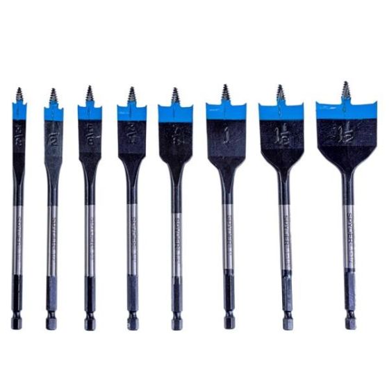 Spyder 8-Piece Woodboring Spade Bit Set