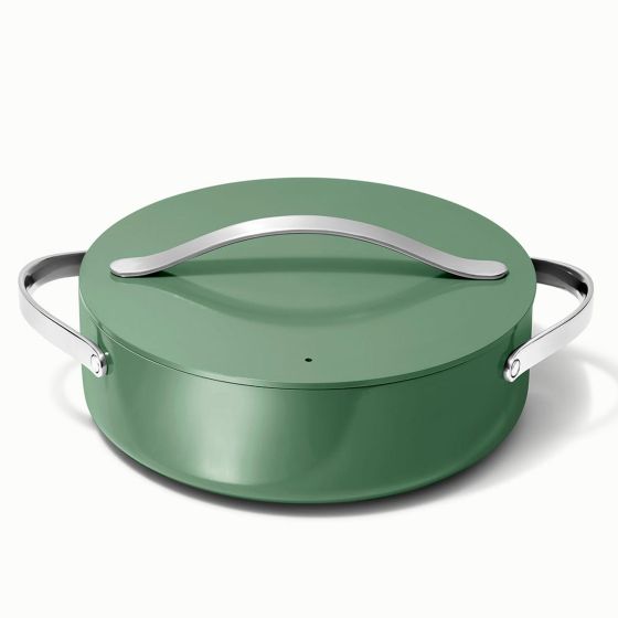 6qt Nonstick Ceramic Rondeau Pan w/ Lid Sage