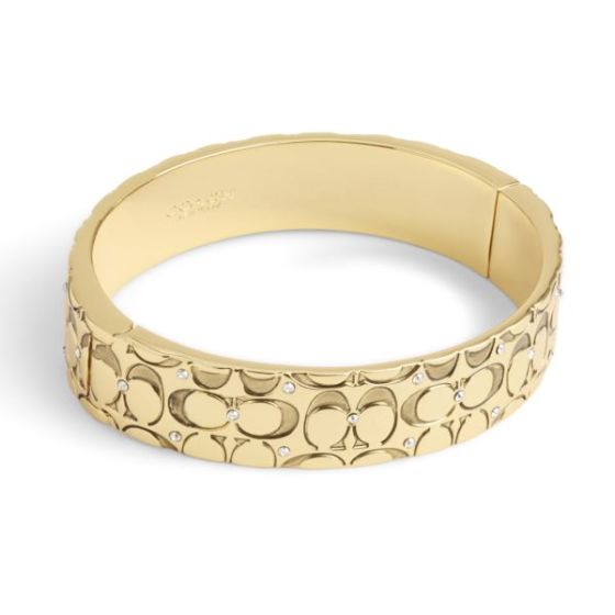 Signature Quilted Bangle - Gold