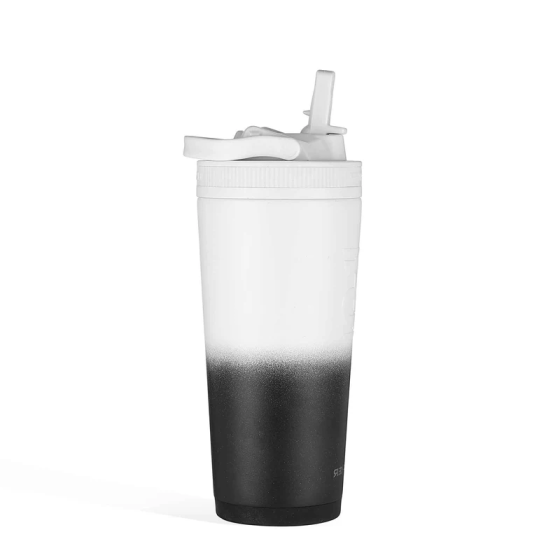 IceShaker 26oz Insulated Stainless Steel Sport Bottle-Black/White