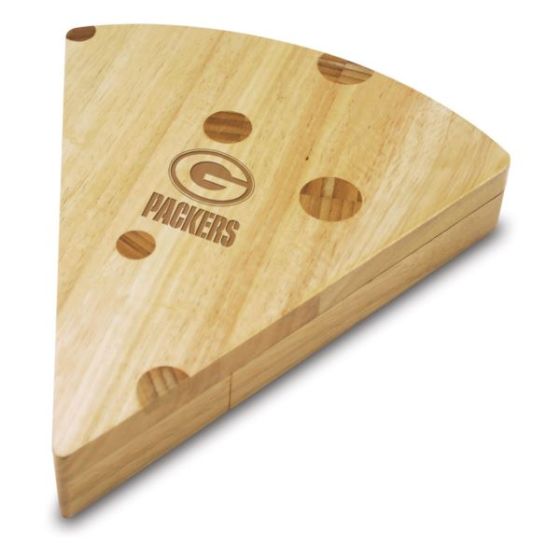 Green Bay Packers - Swiss Cheese Cutting Board & Tools Set, (Parawood)