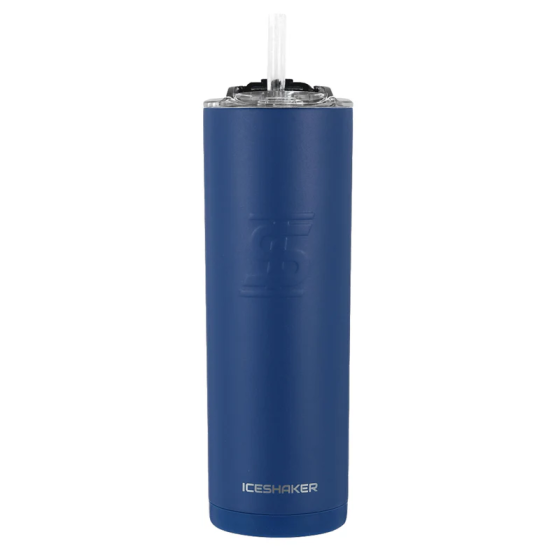 IceShaker 20oz Insulated Stainless Steel Skinny - Tumbler w/Straw & Lid-Navy