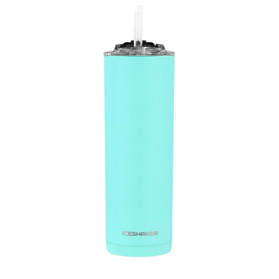 IceShaker 20oz Insulated Stainless Steel Skinny - Tumbler w/Straw & Lid-Mint