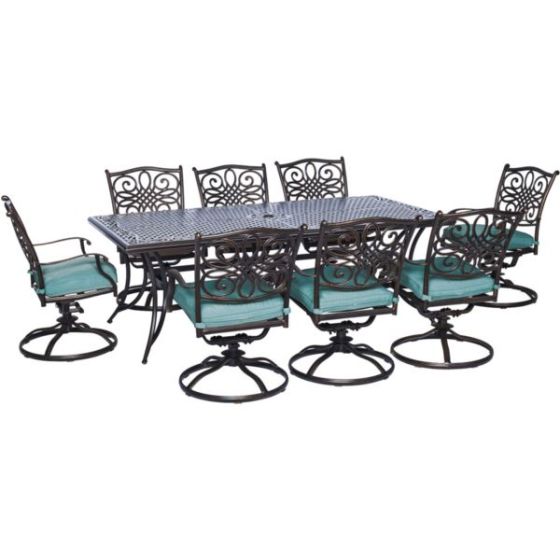 Traditions 9-Piece Dining Set in Blue