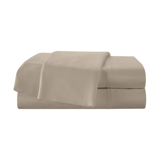 T400 Solid Cotton Sateen Sheet Set Size King