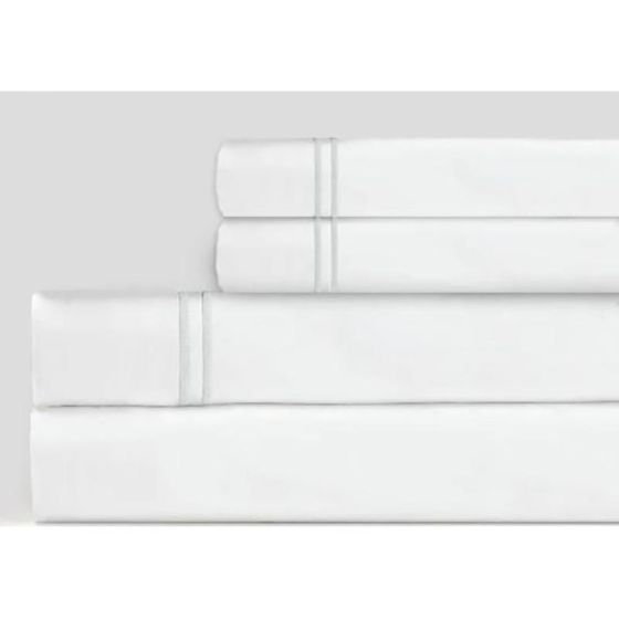 Grande Hotel King Sheet Set - White/White