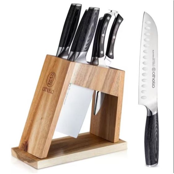 Classic Knife Set with Wooden Block
