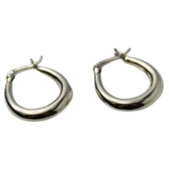 Sterling Silver Modern Hoop Earrings