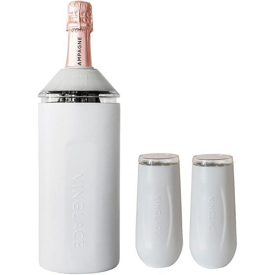 Vinglace Champagne Gift Set White