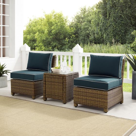 Bradenton 3Pc Outdoor Wicker Chair Set