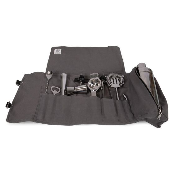 Barkeep Bar Tool Set - Gray with Black Accents