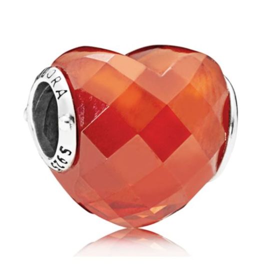 Orange Shape of Love Charm