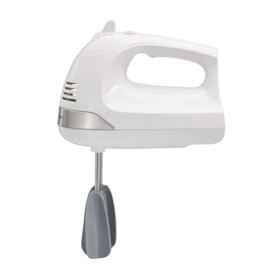 6 Speed Hand Mixer w/ Snap-on Case White
