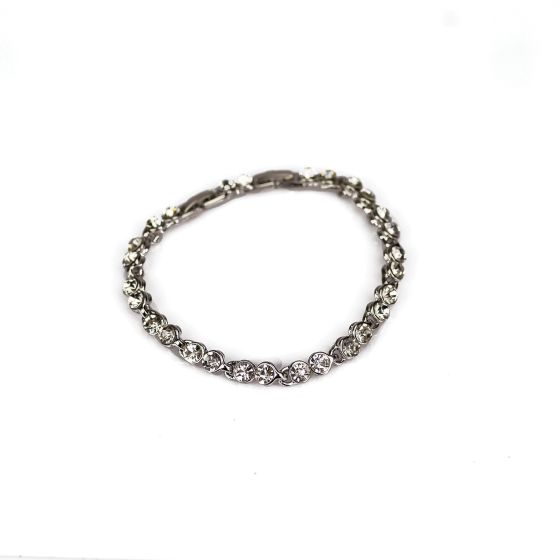 CZ Double Link Style Bracelet