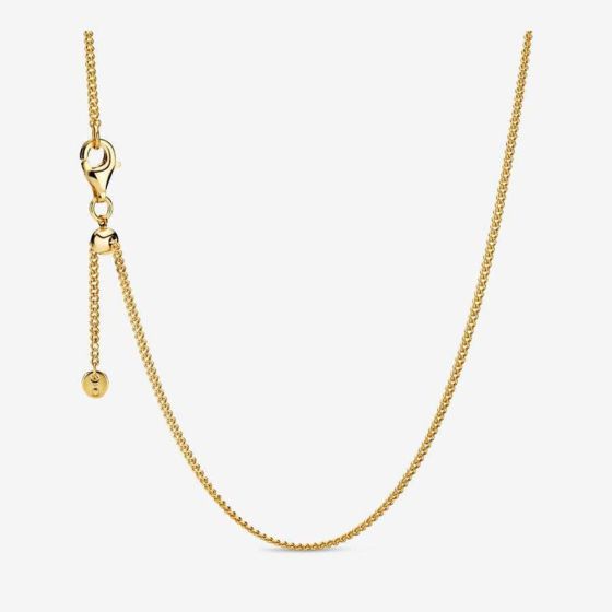 Gold Plated Curb Chain Necklace Size 23.6