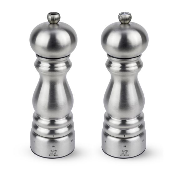 Paris Chef U'Select 18cm Manual Salt and Pepper Mill Duo - Stainless Steel