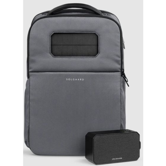 Solgaard Lifepack Backpack w/ solarbank boombox Gray