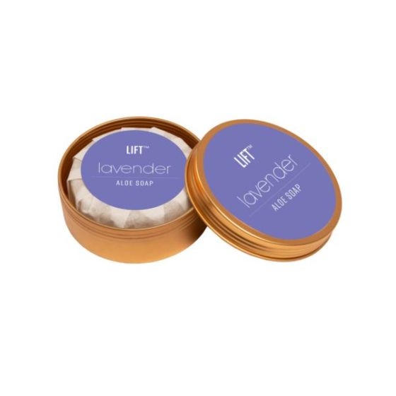 Round Aloe Soap In Travel Tin - 4 oz. - AKR White Tea