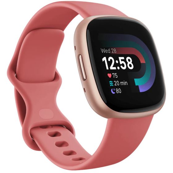 Fitbit Versa 4 Health & Fitness Smartwatch-Copper Rose