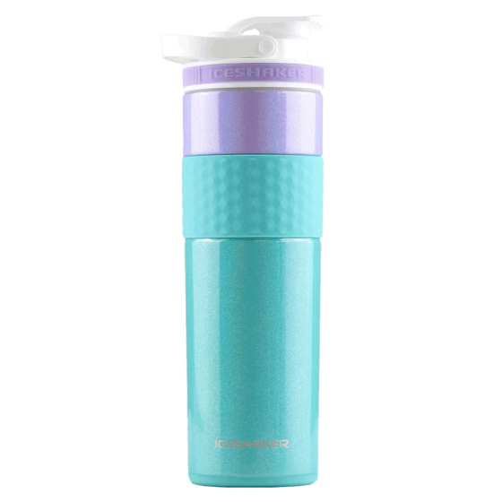 20oz Skinny Shaker Bottle - Shaker lid w/handle & agitator-Mermaid