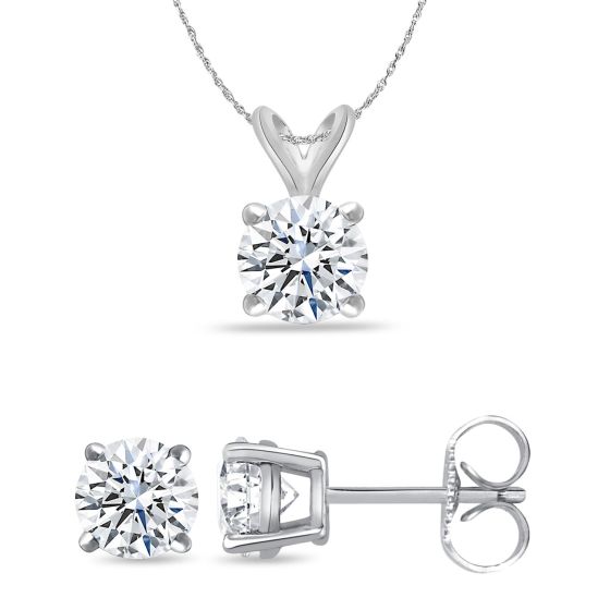 Bright White Round Lab Grown Diamond Set  in 14K Rose Gold 0.75ct, Color-FG, Clarity-VS SI