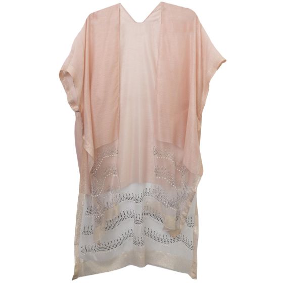 Two Tone Kimono with Pearls And Stones