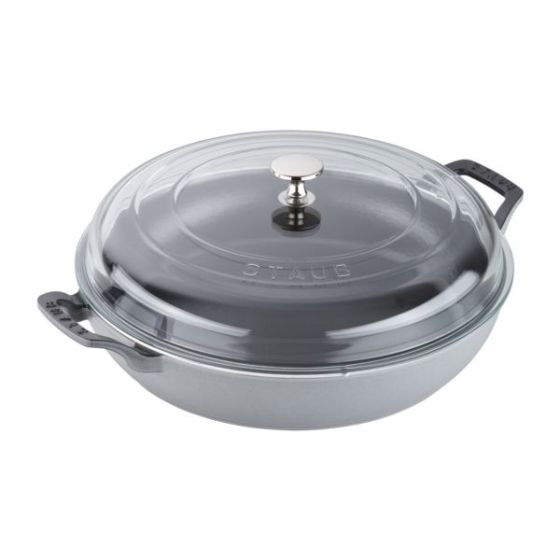 3.5qt Cast Iron Braiser w/ Glass Lid Graphite Gray