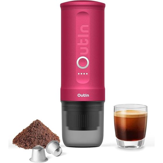 Outin Nano Portable Electric Espresso Machine-Crimson Red