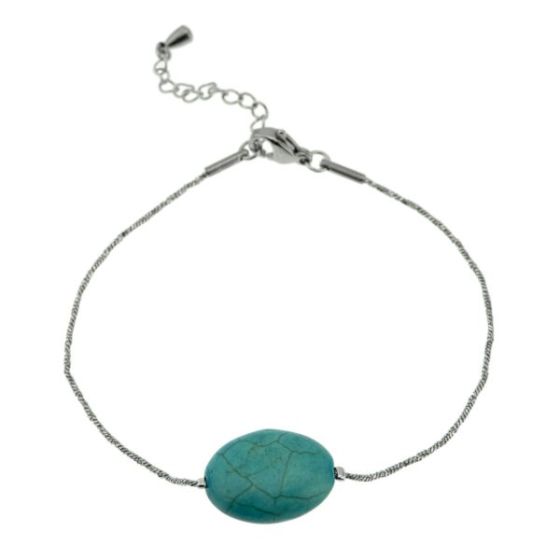 Joyful Sentiments Turquoise Genuine Stone Bracelet