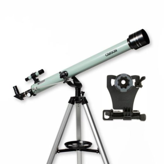 Stara Series 45-675x60mm Refractor Telescope with Smartphone Digiscoping Adapter