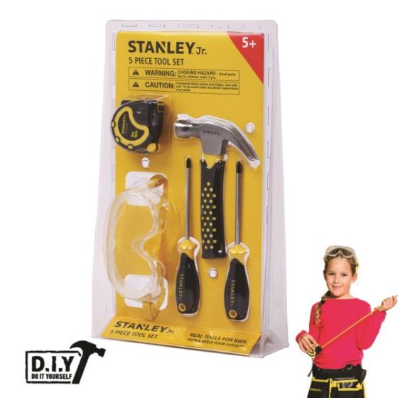 Stanley Jr. 5-Piece Kids Tool Set with Real Tools