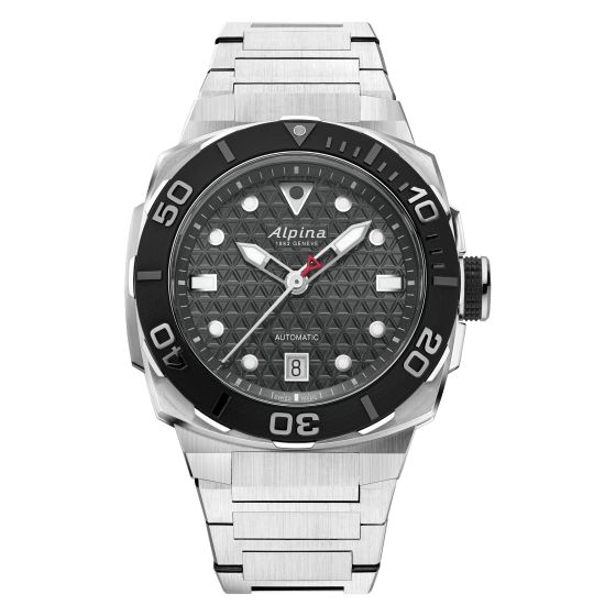 Men's Seastrong Diver Extreme Automatic Stainless Steel Watch Black Dial